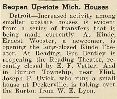 Kinde Theatre - 1941 Article From James (newer photo)